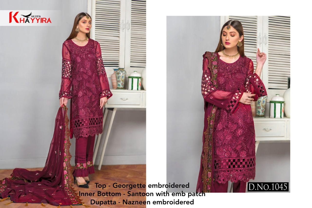 PAKISTANI SUITS D NO 1045 BY KHAYYIRA